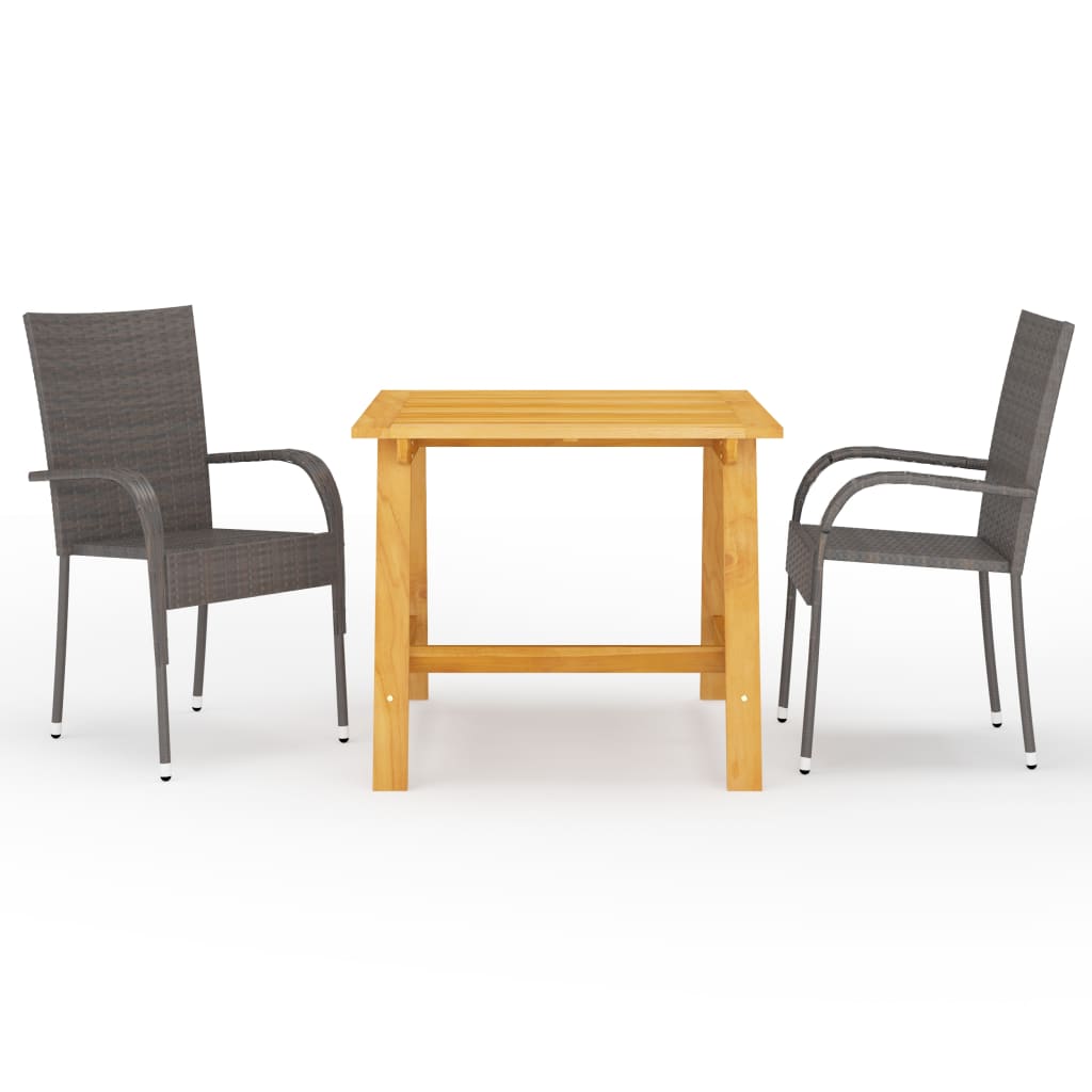 vidaXL Dining Set | Brown | Solid acacia wood | Standard | Lightweight