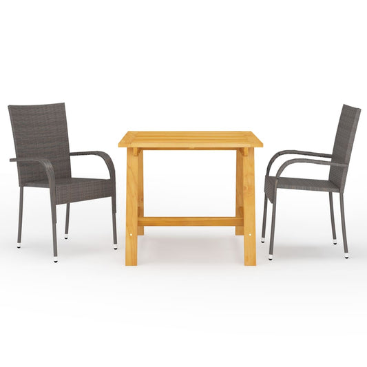 vidaXL Dining Set | Brown | Solid acacia wood | Standard | Lightweight