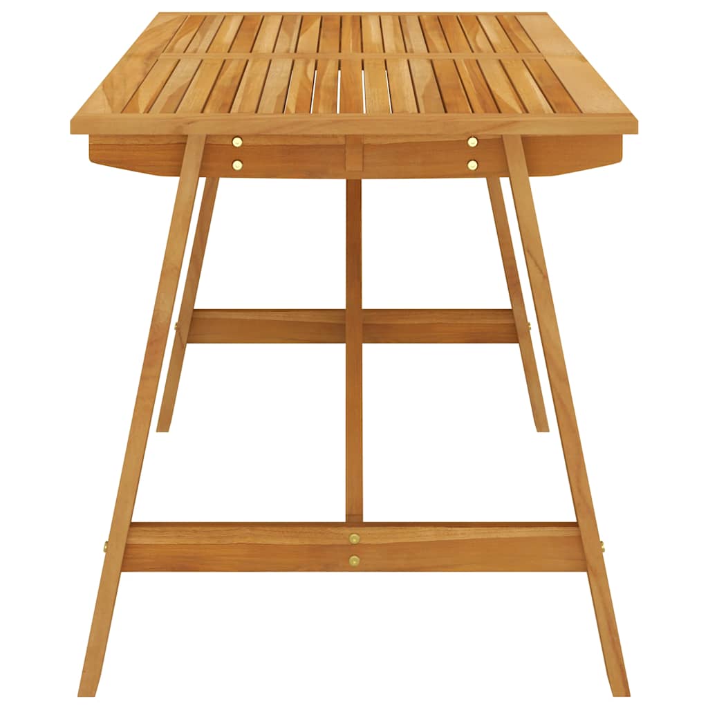 vidaXL Dining Set | Brown | Solid acacia wood, PE rattan, powder-coated steel