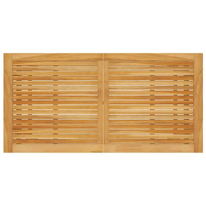vidaXL Dining Set | Brown | Solid acacia wood, PE rattan, powder-coated steel