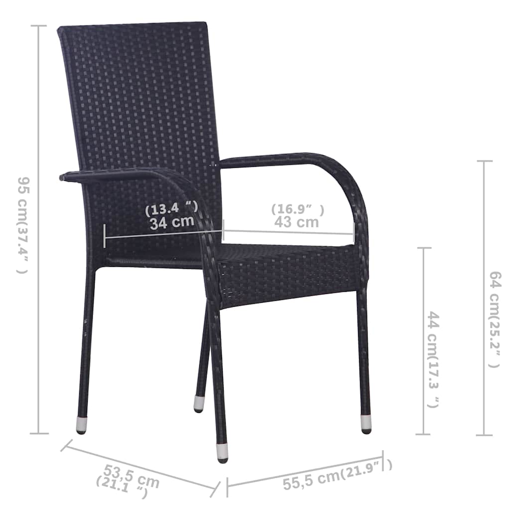 vidaXL Dining Set | Grey | Solid Acacia wood, PE Rattan, Powder-Coated Steel