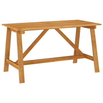 vidaXL Dining Set | Grey | Solid Acacia wood, PE Rattan, Powder-Coated Steel