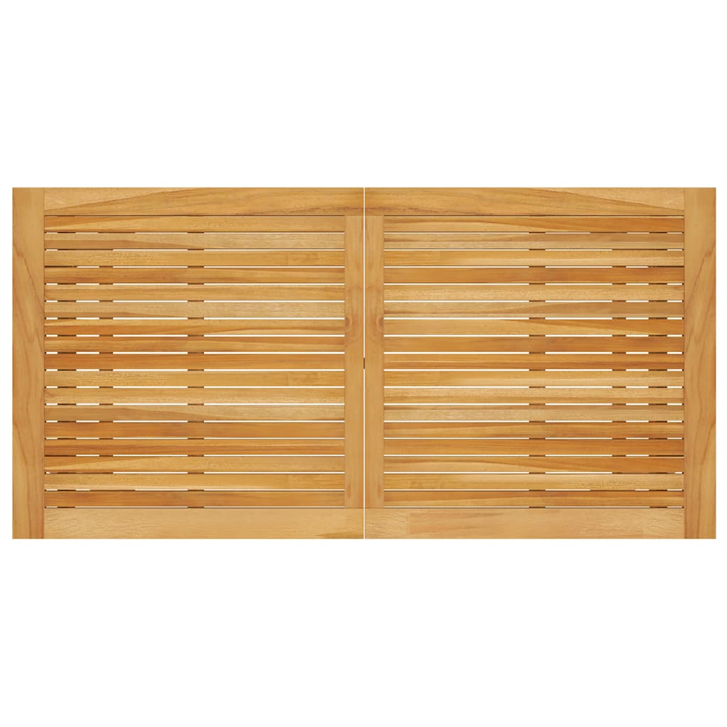 vidaXL Dining Set | Grey | Solid Acacia wood, PE Rattan, Powder-Coated Steel
