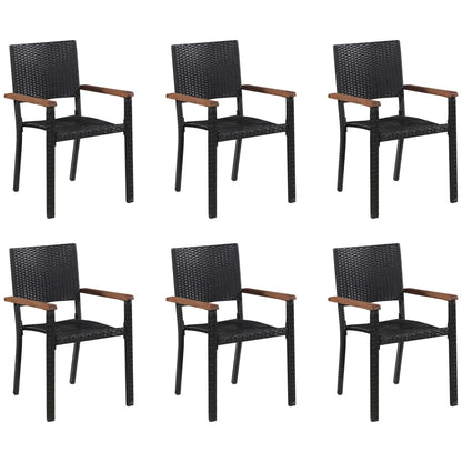 vidaXL Dining Set | Black and Brown