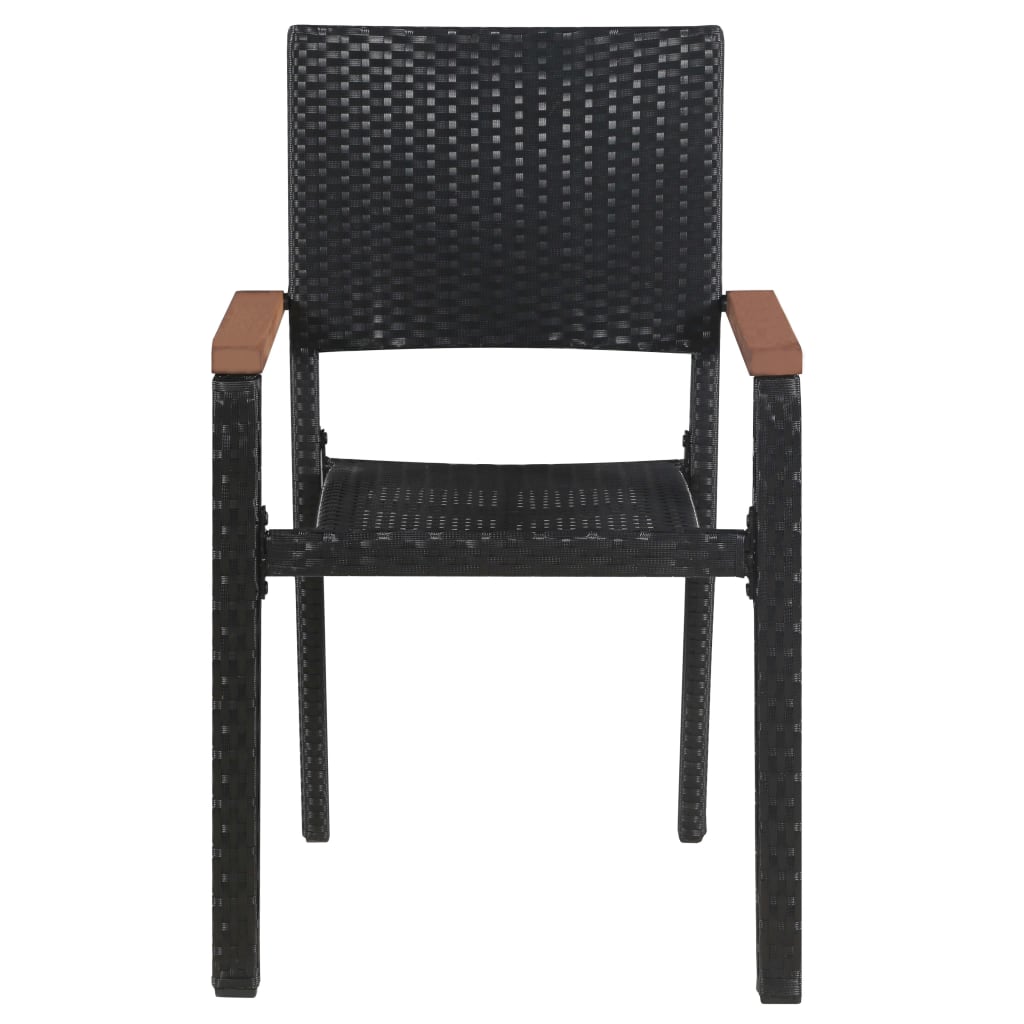 vidaXL 7 Piece Garden Dining Set Black