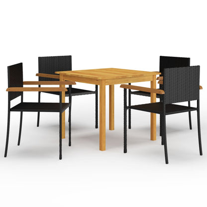 vidaXL Dining Set | Brown and black