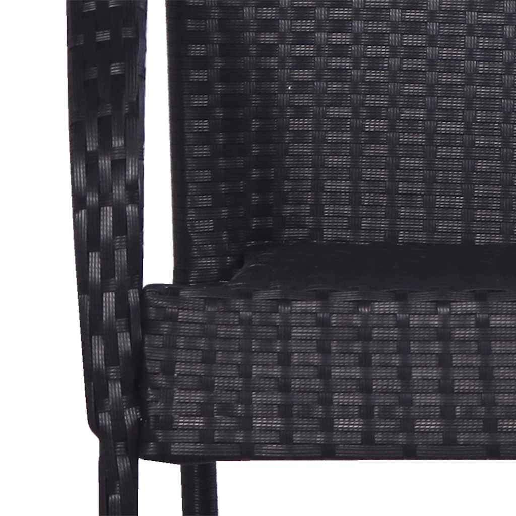 vidaXL 5 Piece Garden Dining Set Black