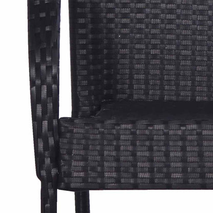 vidaXL 5 Piece Garden Dining Set Black