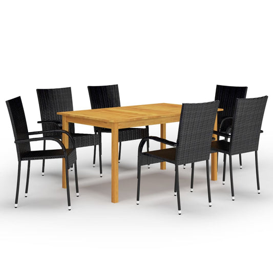vidaXL Dining Set | Black