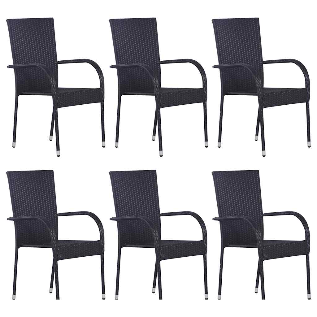 vidaXL Dining Set | Black, Natural