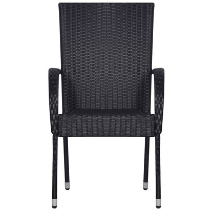 vidaXL Dining Set | Black, Natural