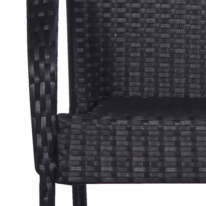 vidaXL Dining Set | Black, Natural Wood