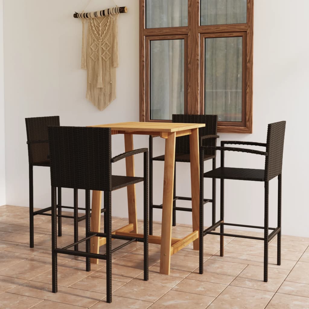 vidaXL Garden Bar Set | Brown | Solid acacia wood | Dining | Durable