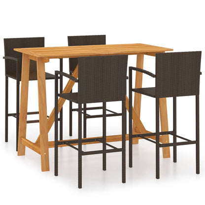 vidaXL Garden Bar Set | Brown | Solid Acacia wood | Medium |  Durable