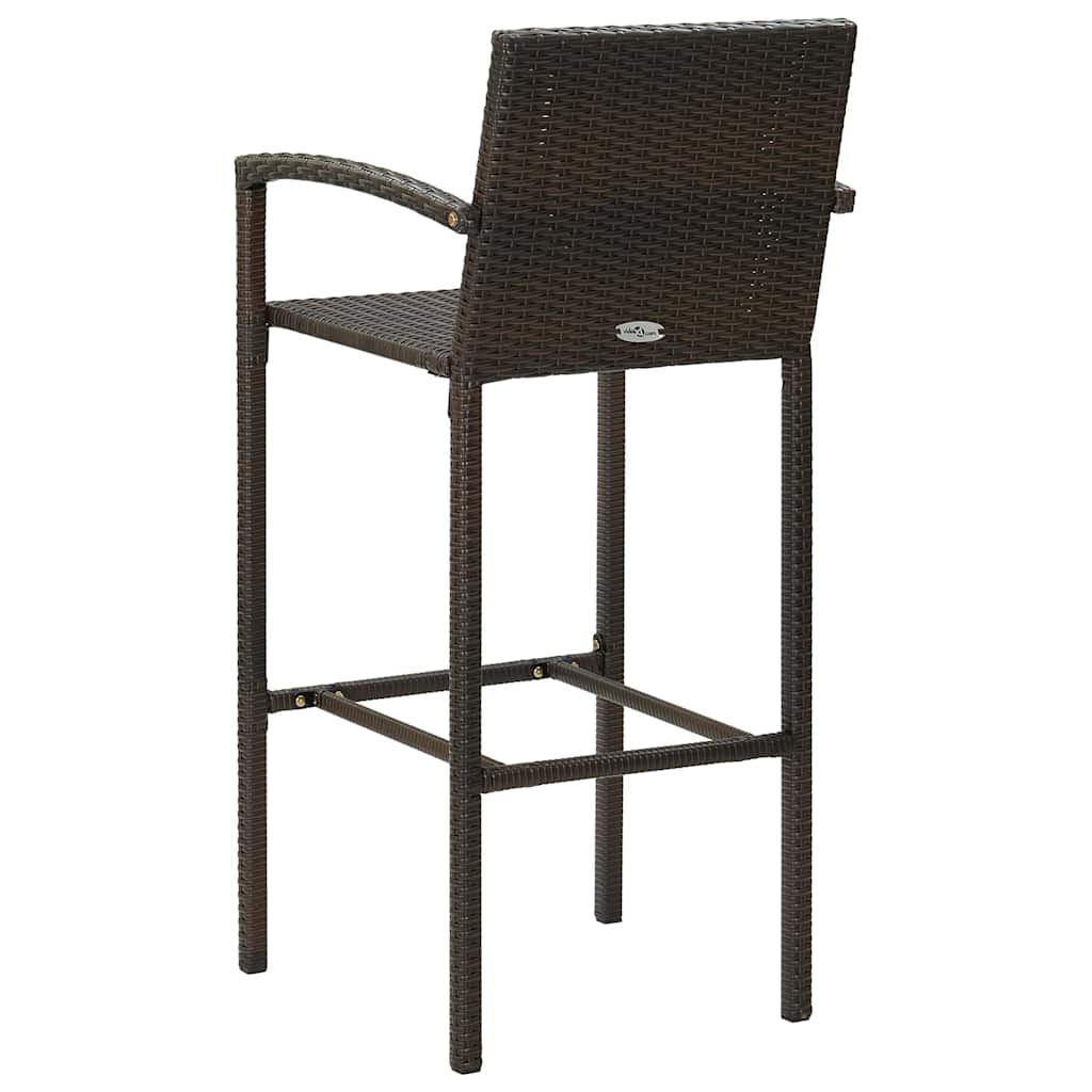 vidaXL 5 Piece Garden Bar Set Brown