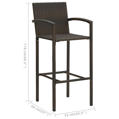 vidaXL Garden Bar Set | Brown | Solid Acacia wood | Medium |  Durable