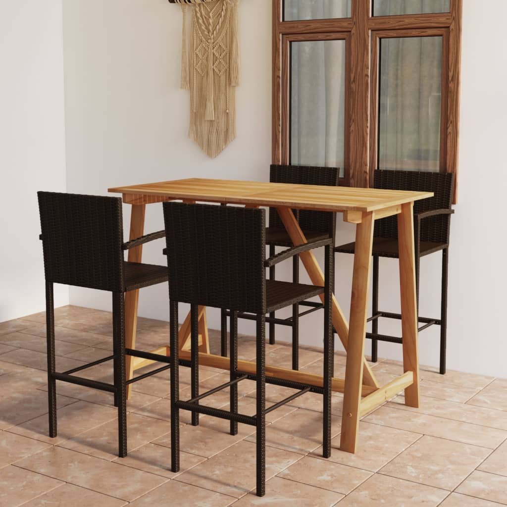 vidaXL Garden Bar Set | Brown | Solid Acacia wood | Medium |  Durable