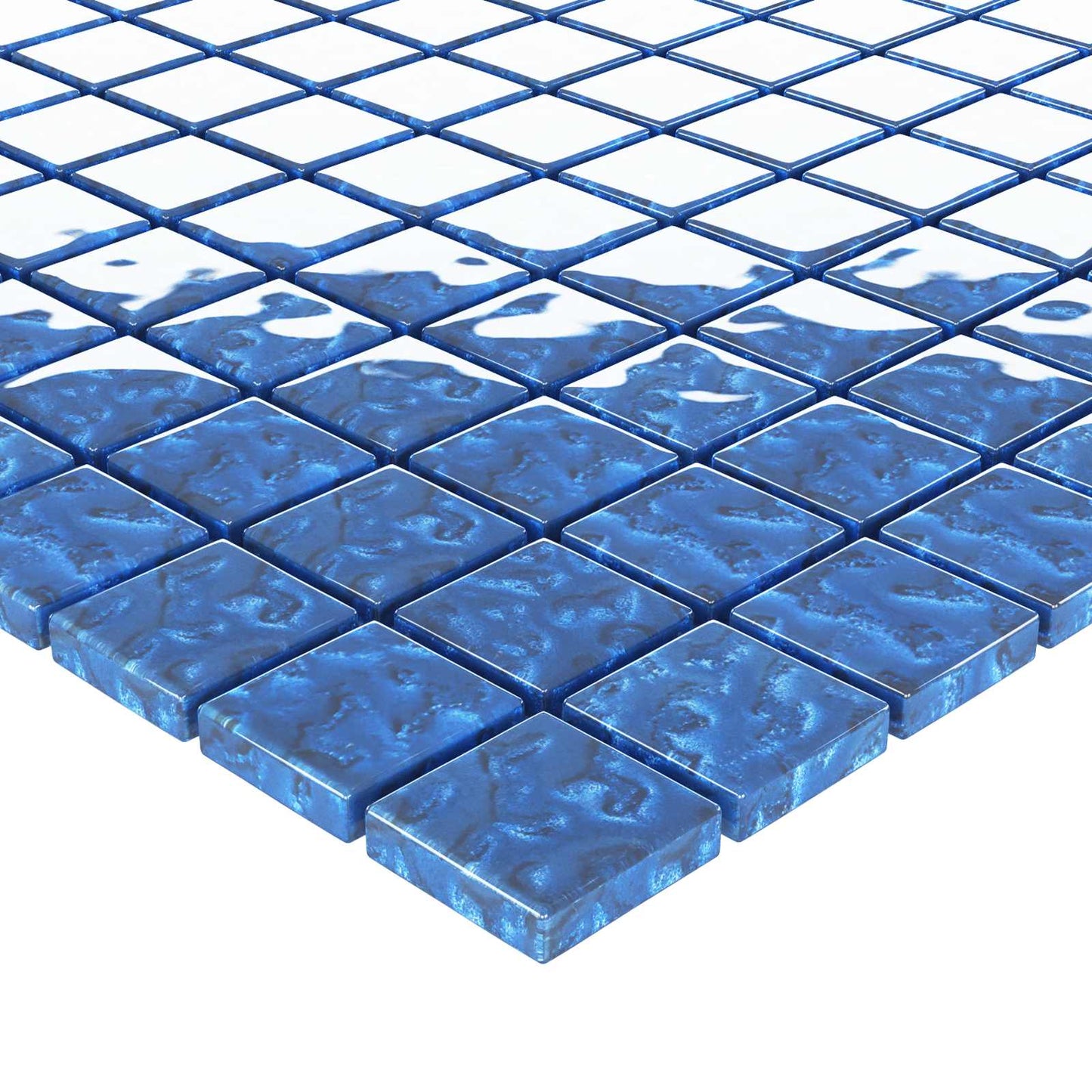vidaXL Mosaic Tile 11 pcs Blue 50 x 50 cm Glass
