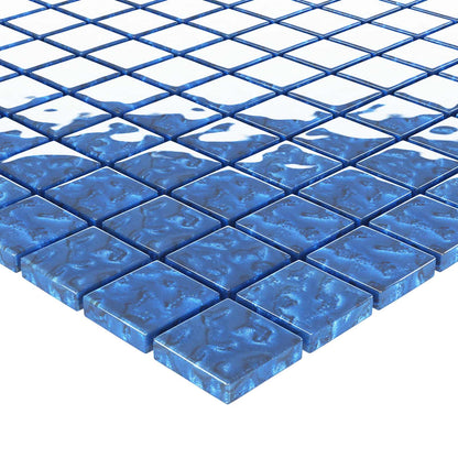 vidaXL Mosaic Tile 11 pcs Blue 50 x 50 cm Glass