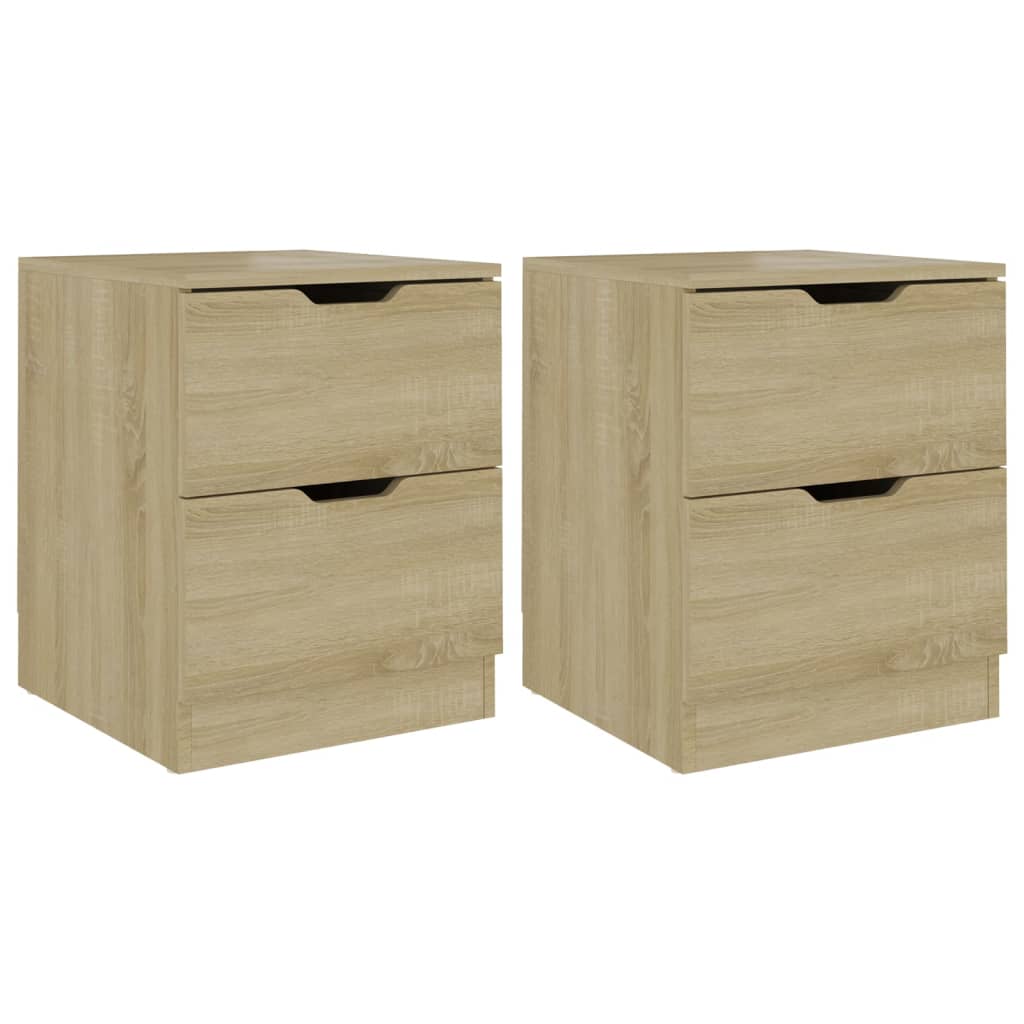 vidaXL Bedside Cabinets 2 pcs Sonoma Oak 40x40x50 cm Engineered Wood