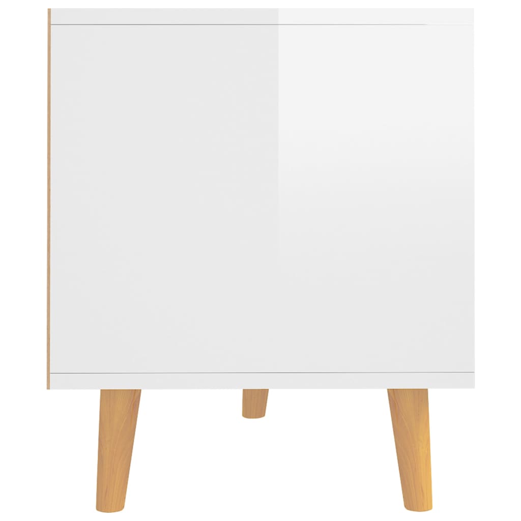 vidaXL TV Cabinet High Gloss White 90x40x48.5 cm Engineered Wood