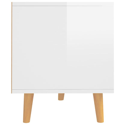 vidaXL TV Cabinet High Gloss White 90x40x48.5 cm Engineered Wood
