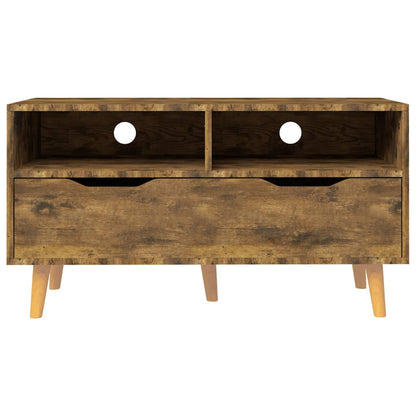 vidaXL TV Cabinet Smoked Oak 90x40x48.5 cm Engineered Wood
