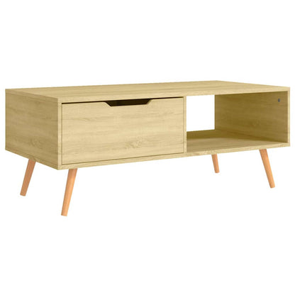 326789 vidaXL Coffee Table Sonoma Oak 100x49,5x43 cm Engineered Wood