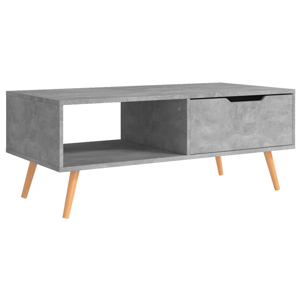 326790 vidaXL Coffee Table Concrete Grey 100x49,5x43 cm Engineered Wood