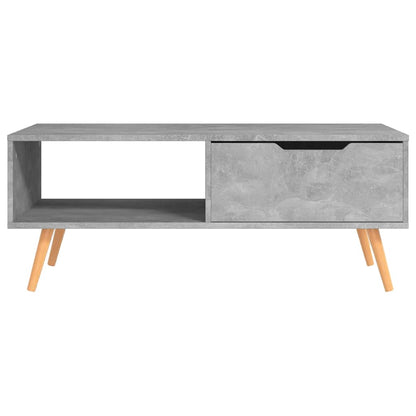 326790 vidaXL Coffee Table Concrete Grey 100x49,5x43 cm Engineered Wood