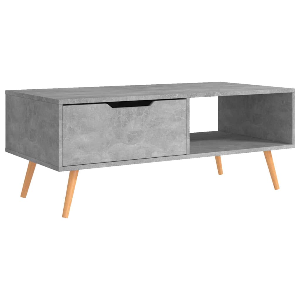 326790 vidaXL Coffee Table Concrete Grey 100x49,5x43 cm Engineered Wood
