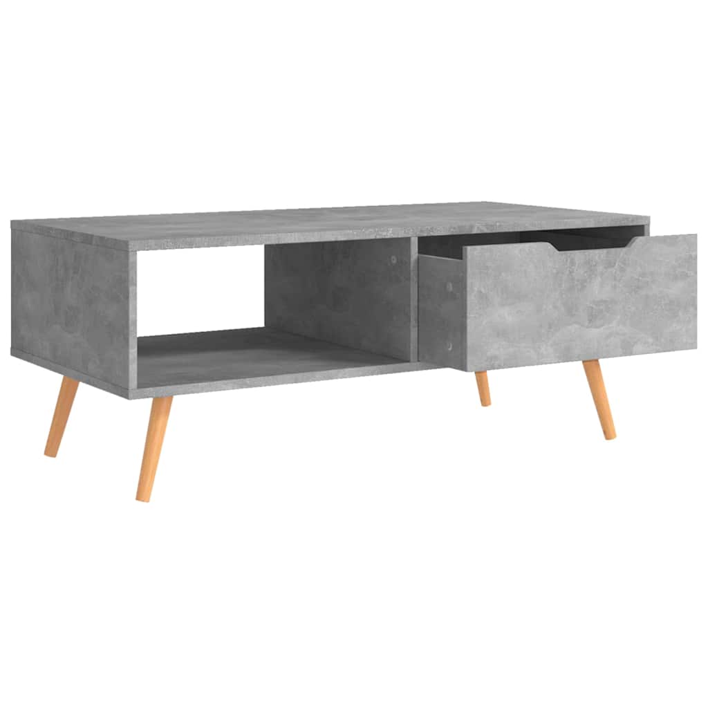 326790 vidaXL Coffee Table Concrete Grey 100x49,5x43 cm Engineered Wood