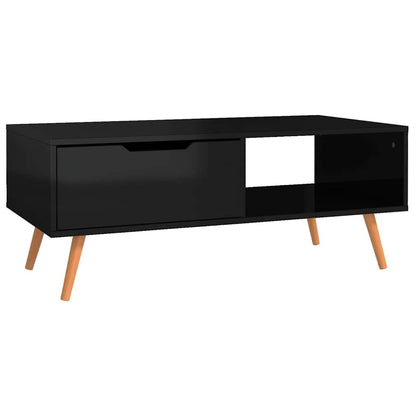 326793 vidaXL Coffee Table High Gloss Black 100x49,5x43 cm Engineered Wood
