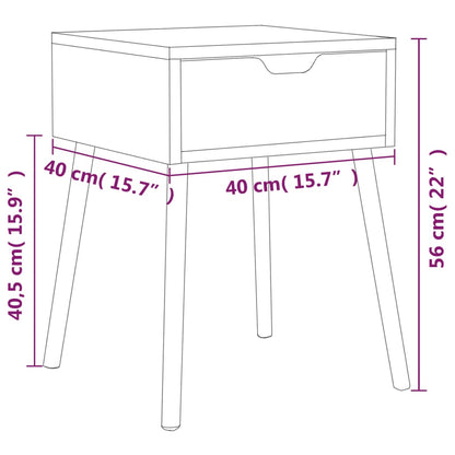 vidaXL Bedside Cabinets 2 pcs Grey 40x40x56 cm Engineered Wood