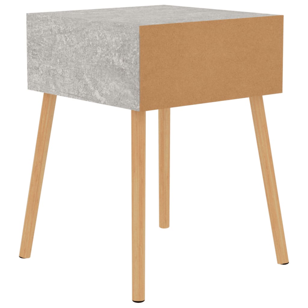vidaXL Bedside Cabinet Concrete Grey 40x40x56 cm Engineered Wood