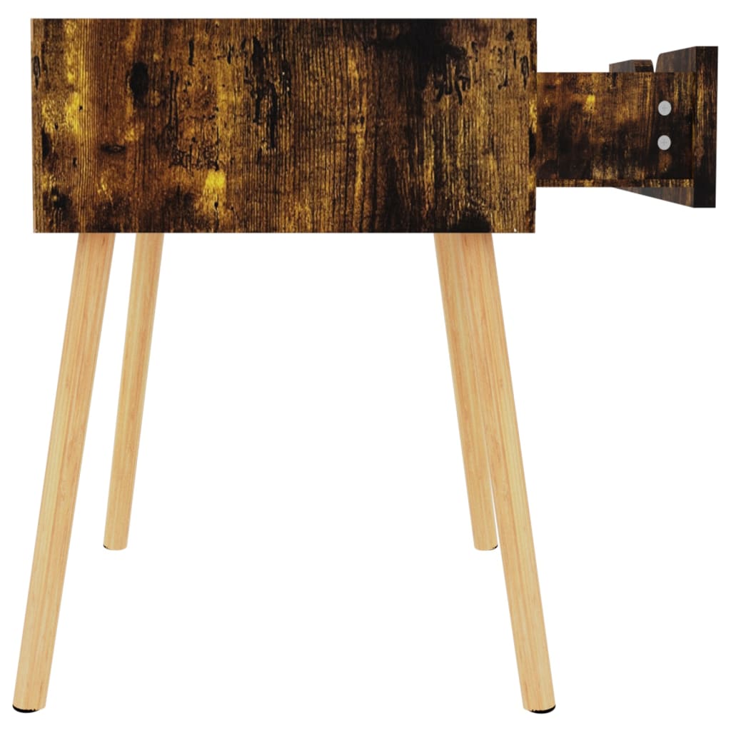 vidaXL Bedside Cabinet Smoked Oak 40x40x56 cm Engineered Wood