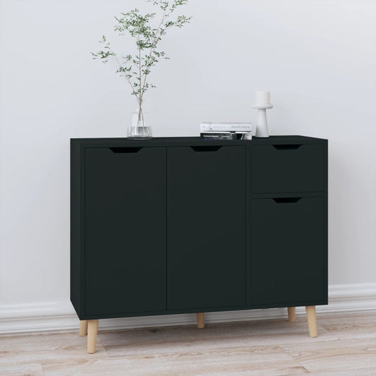 vidaXL Sideboard Black 90x30x72 cm Engineered Wood