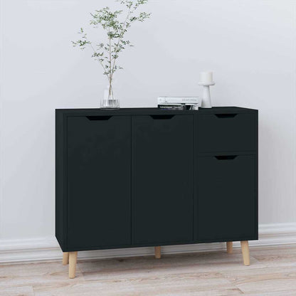 326814 vidaXL Sideboard Black 90x30x72 cm Engineered Wood