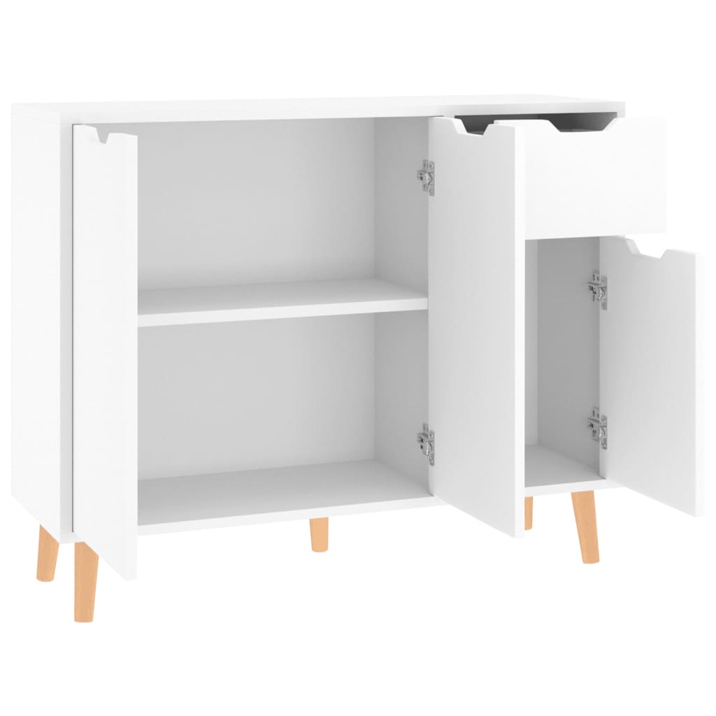 vidaXL Sideboard High Gloss White 90x30x72 cm Engineered Wood
