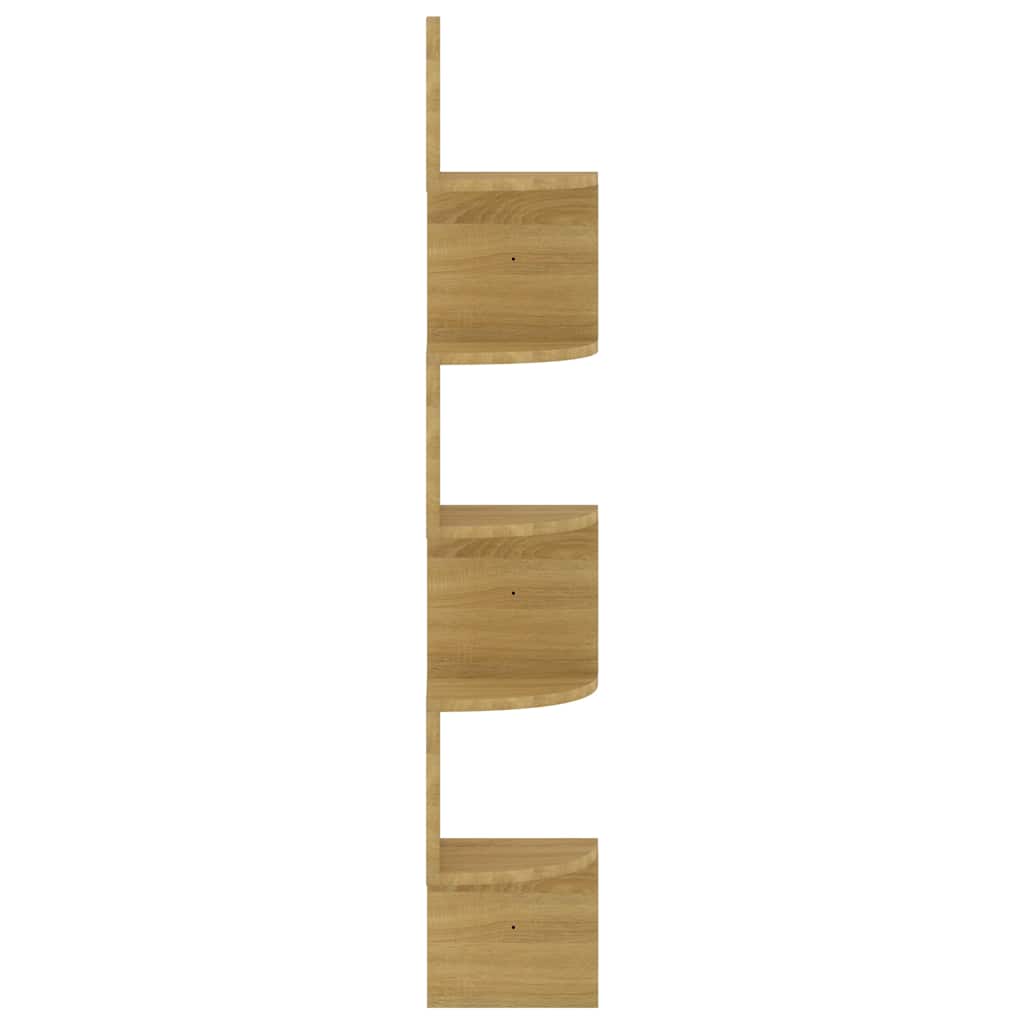 vidaXL Wall Corner Shelf Sonoma Oak 19x19x123 cm Engineered Wood