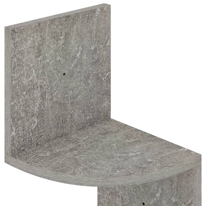 vidaXL Wall Corner Shelf Concrete Grey 19x19x123 cm Engineered Wood