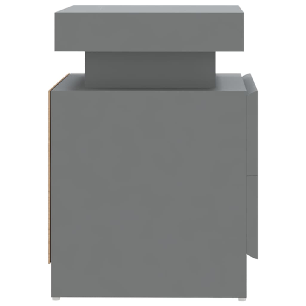 vidaXL Bedside Cabinet Grey 45x35x52 cm Engineered Wood