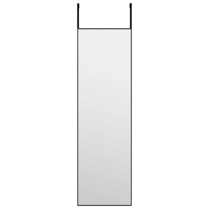 vidaXL Door Mirror Black 30x100 cm Glass and Aluminium