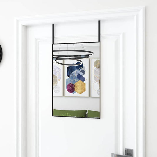 vidaXL Door Mirror Black 40x60 cm Glass and Aluminium