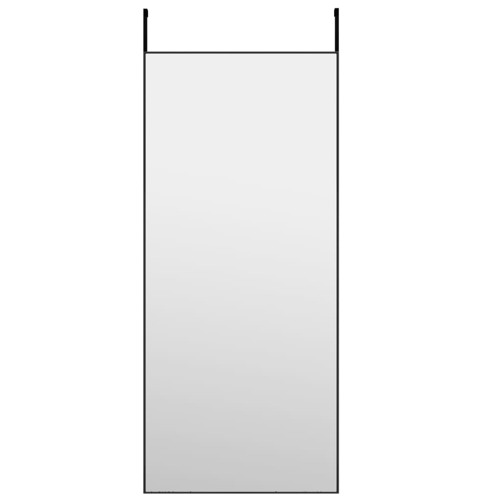 vidaXL Door Mirror Black 40x100 cm Glass and Aluminium