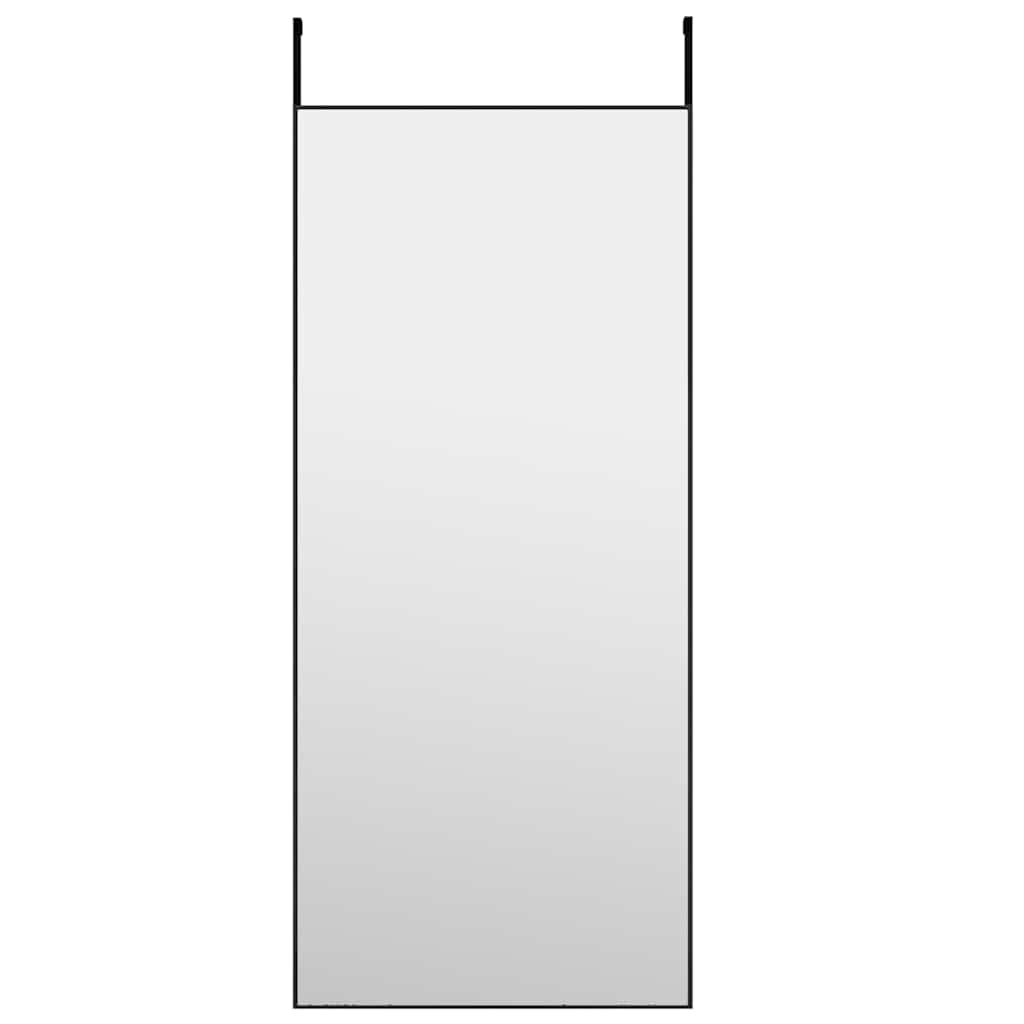 vidaXL Door Mirror Black 40x100 cm Glass and Aluminium