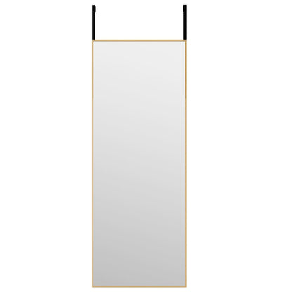 vidaXL Door Mirror Gold 30x80 cm Glass and Aluminium