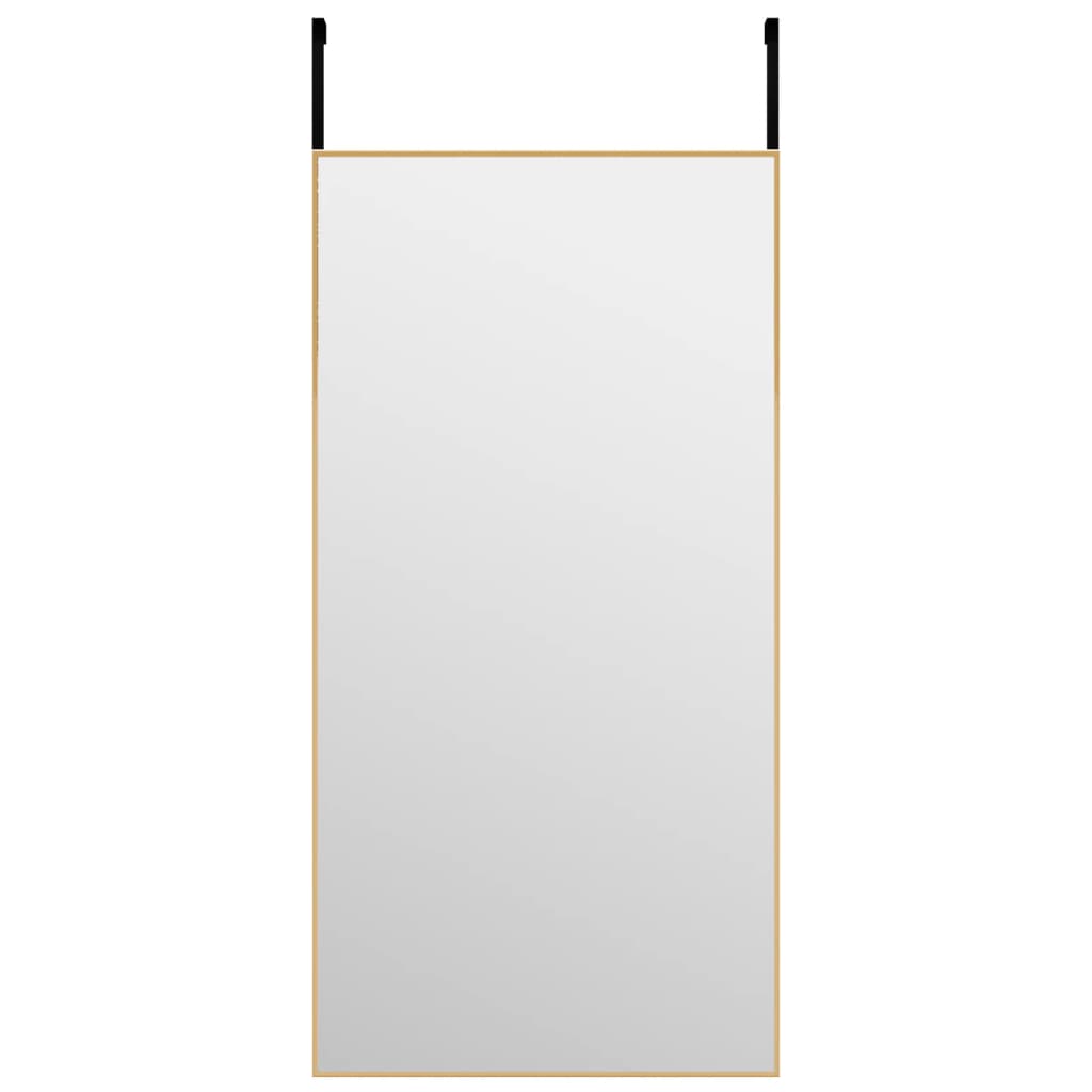 vidaXL Door Mirror | Gold | Aluminium, Glass | 40x80 cm | Minimalistic