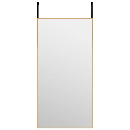 vidaXL Door Mirror | Gold | Aluminium, Glass | 40x80 cm | Minimalistic