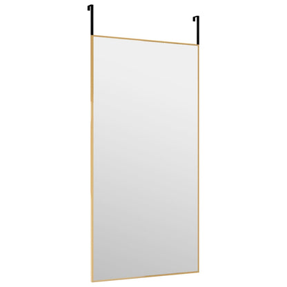 vidaXL Door Mirror | Gold | Aluminium, Glass | 40x80 cm | Minimalistic